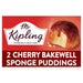 Mr Kipling Cherry Bakewell Sponge Puddings 2 per pack Botiga