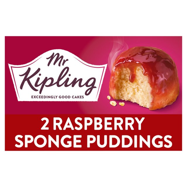 Mr Kipling Raspberry Sponge Puddings 2 per pack Botiga