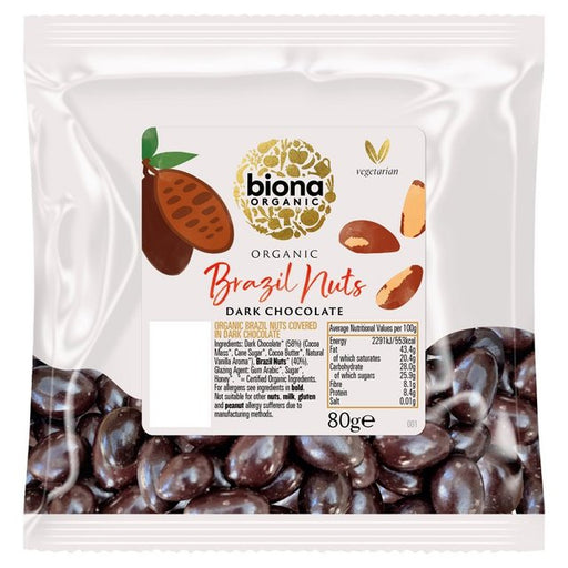 Biona Organic Brazil Nuts Dark Chocolate 80g Botiga