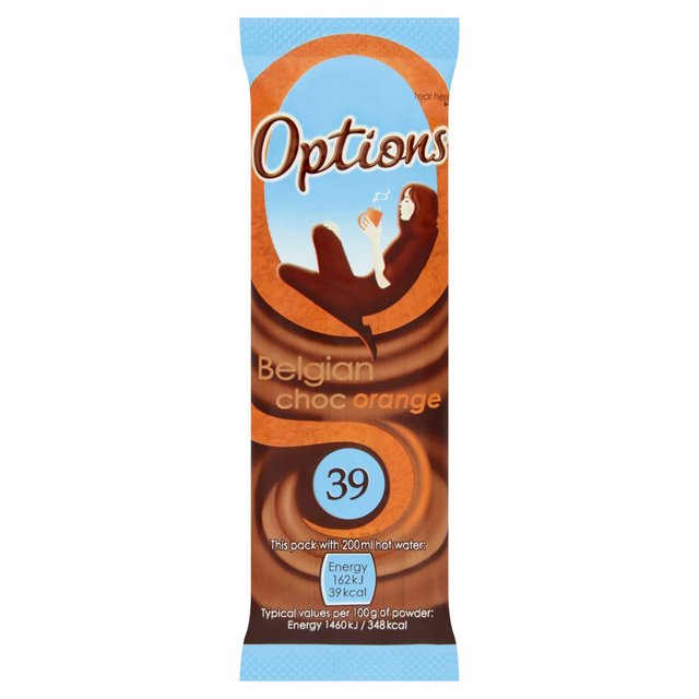 Options Orange Hot Chocolate Sachet 11g Botiga