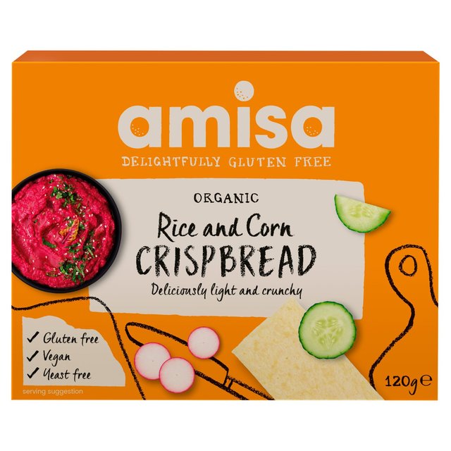 Amisa Organic Gluten Free Rice & Corn Crispbread 120g Botiga