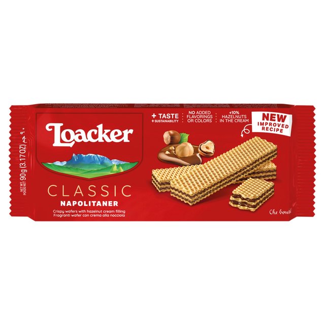 Loacker Napolitaner Hazelnut Cream Wafer 90g Botiga