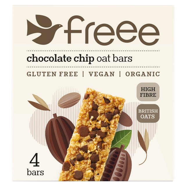 Freee Organic Gluten Free Chocolate Chip Oats Bars 4 x 35g Botiga