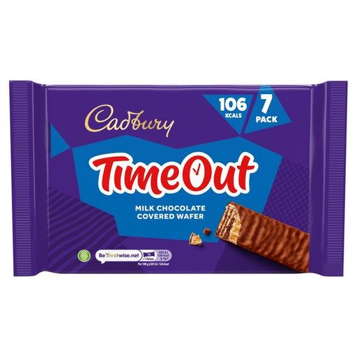 Cadbury Time Out Milk Chocolate Wafer Bar Multipack 7 x 20.2g Botiga