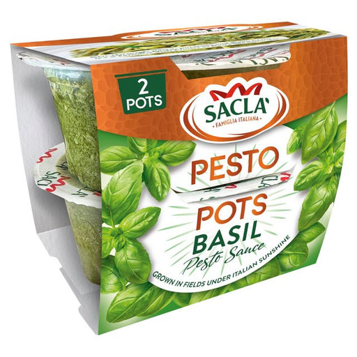 Sacla' Classic Basil Pesto Pots 2 x 45g Botiga