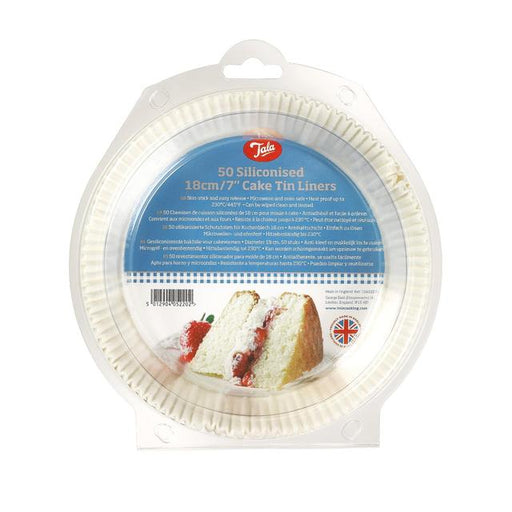 Tala 50 Non-stick Cake Baking Tin Liners 18cm 50 per pack Botiga