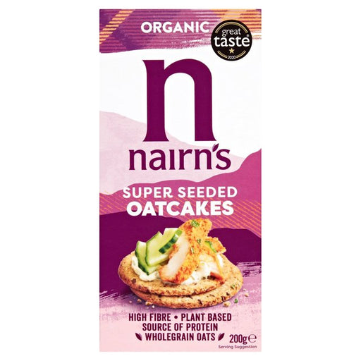 Nairns Organic Super Seeded Flaxseed Chia & Sunflower Oatcakes 200g Botiga