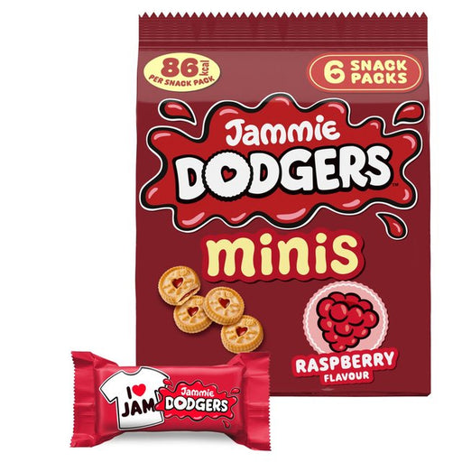 Jammie Dodgers Raspberry Biscuits Minis Multipack 6 per pack Botiga