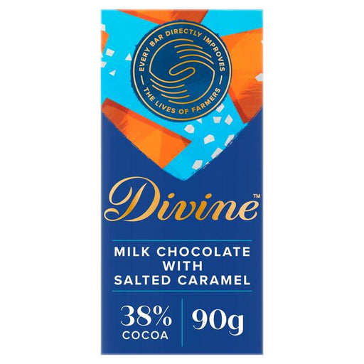 Divine 38% Milk Chocolate with Toffee & Sea Salt 90g Botiga