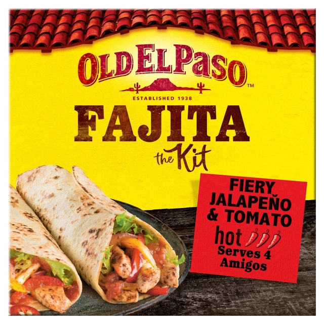 Old El Paso Mexican Fiery Jalepano & Tomato Fajita Kit 500g Botiga