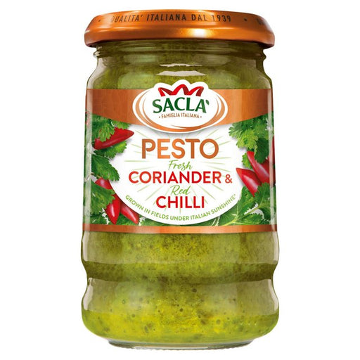 Sacla' Fresh Coriander Pesto 190g Botiga