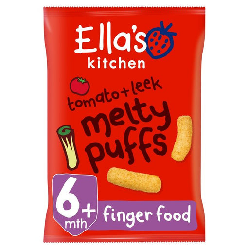 Ella's Kitchen Tomato & Leek Melty Puffs Baby Snack 6+ Months 20g Botiga