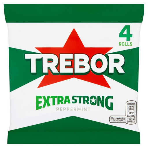 Trebor Extra Strong Peppermint Mint Rolls 4 x 41.3g Botiga