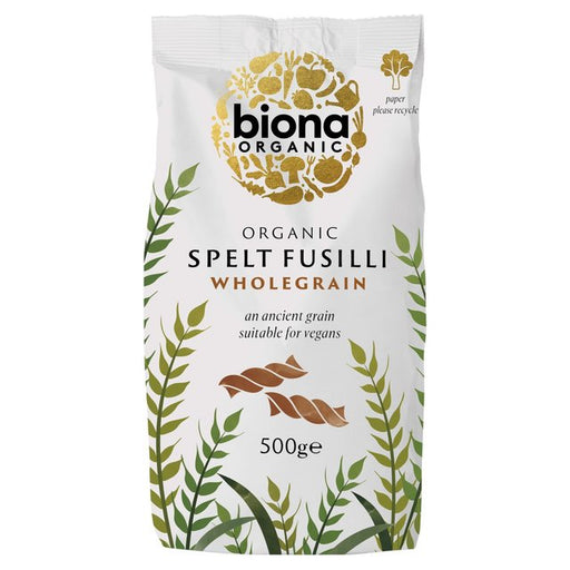 Biona Organic Spelt Wholegrain Fusilli Pasta 500g Botiga