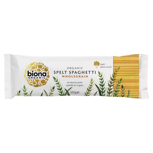 Biona Organic Spelt Wholegrain Spaghetti Pasta 500g Botiga