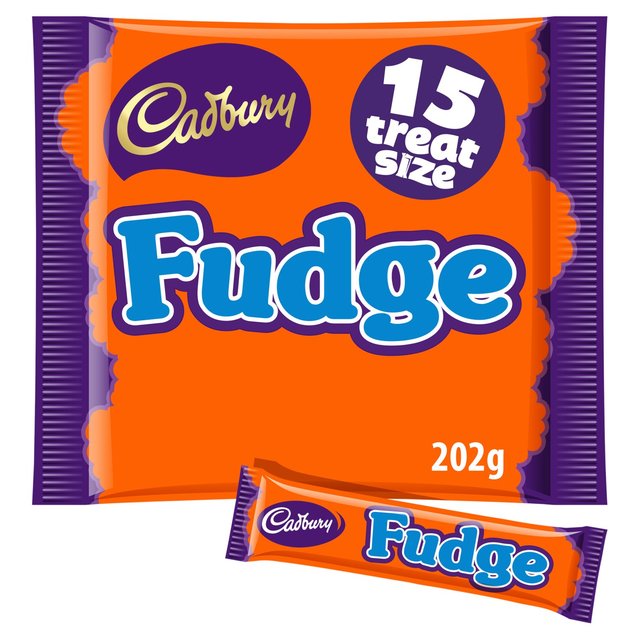 Cadbury Fudge Treatsize Chocolate Bar Pack 202g Botiga