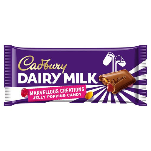 Cadbury Marvellous Creations Jelly Popping Candy Chocolate Bar 160g Botiga