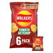 Walkers Tomato Ketchup Multipack Crisps 6 per pack Botiga