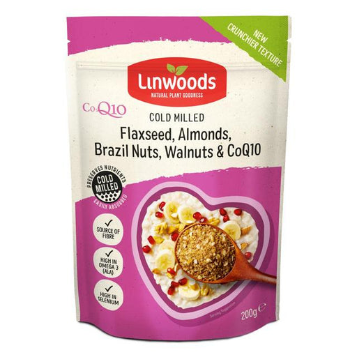 Linwoods Milled CO-Q10, Flaxseed, Almonds, Brazil & Walnuts 200g Botiga