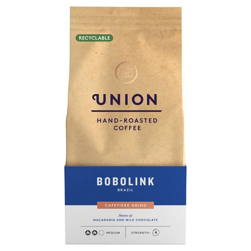 Union Bobolink Brazil Cafetiere Grind 200g Botiga