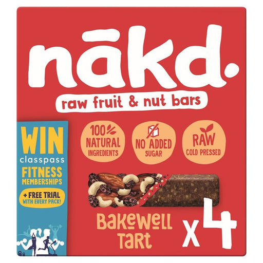 nakd. Bakewell Tart Fruit & Nut Bars Multipack 4 x 35g Botiga