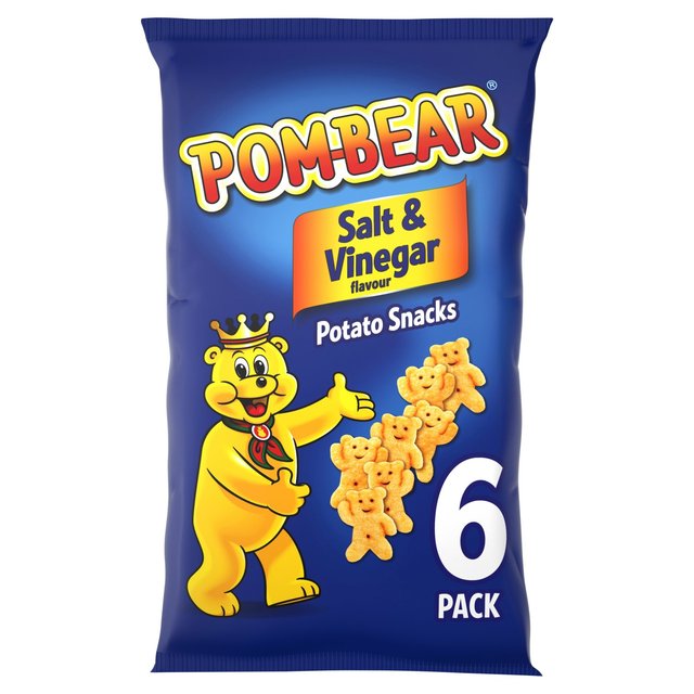 Pom-Bear Salt & Vinegar Multipack Crisps 6 per pack Botiga