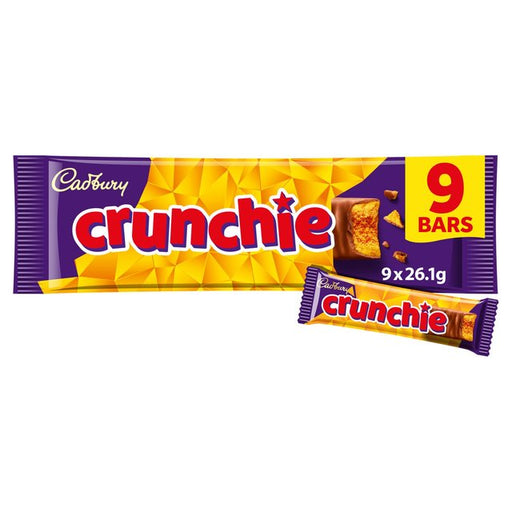 Cadbury Crunchie Chocolate Bar Multipack 9 x 26.1g Botiga