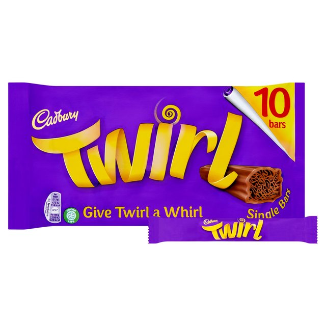 Cadbury Twirl Chocolate Bar Multipack 10 x 21.5g Botiga