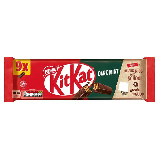 KitKat 2 Finger Dark Mint Chocolate Biscuit Bar 9 x 20.7g Botiga