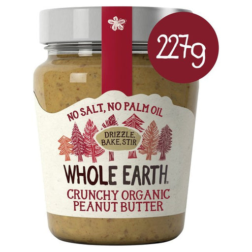 Whole Earth Organic Crunchy Palm Oil Free Peanut Butter 227g Botiga