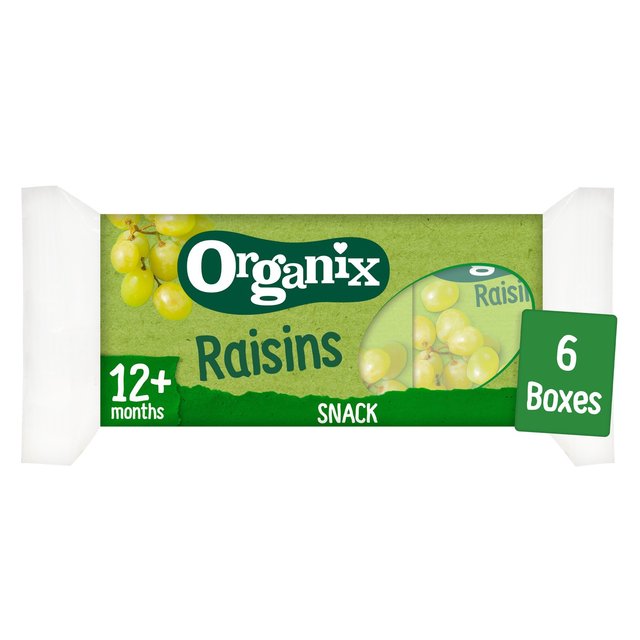 Uk Raisain Box Organix Mini Organic Raisin Snack Boxes, 12 mths+ Multipack 6 x 14g ...