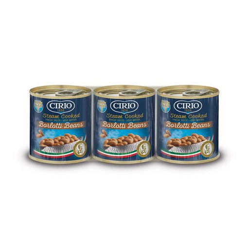 Cirio Steam Cooked Borlotti Beans 3 x 150g Botiga