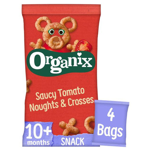 Organix Saucy Tomato Organic Noughts & Crosses, 10 mths+ Multipack 4 x 15g Botiga