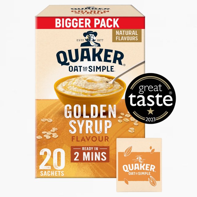 Quaker Oat So Simple Family Pack Golden Syrup Porridge Sachets Cereal 20 per pack Botiga