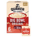 Quaker Oat So Simple Big Bowl Original Porridge Sachets Cereal 6 per pack Botiga