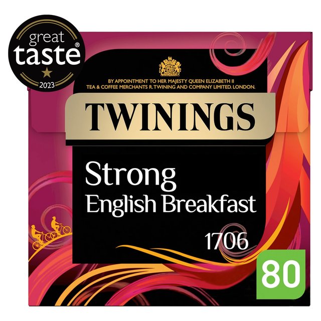 Twinings English Strong Breakfast Tea 80 per pack Botiga