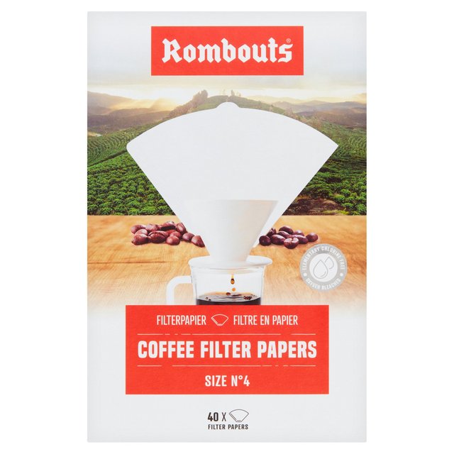 Rombouts Coffee Filter Papers N4 40 per pack Botiga