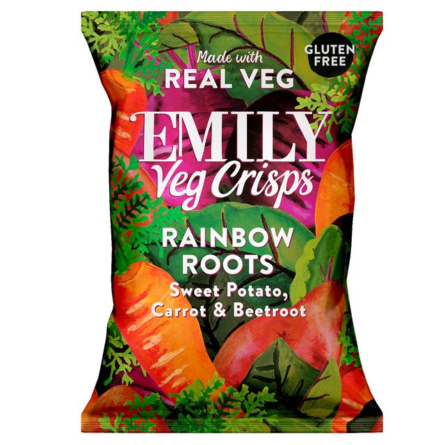 EMILY Veg Crisps Rainbow Roots Sweet Potato, Carrot & Beetroot 30g Botiga