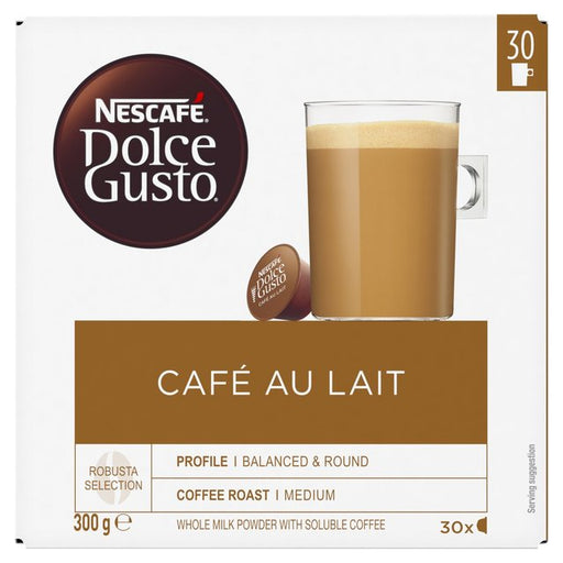 Nescafe Dolce Gusto Cafe Au Lait Capsules 30 per pack Botiga