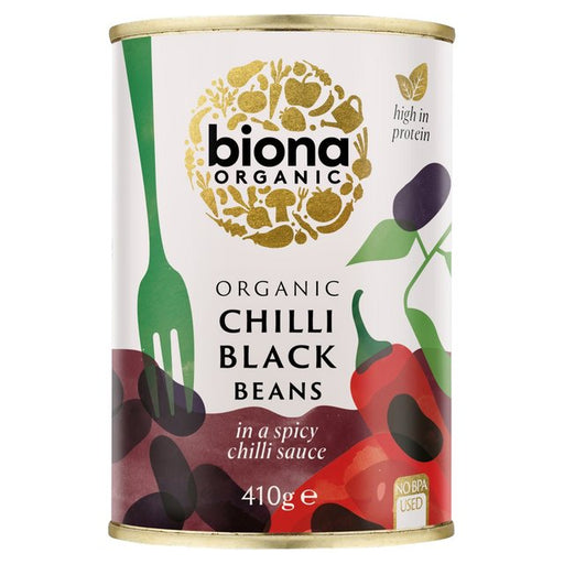 Biona Organic Chilli Black Beans 410g Botiga