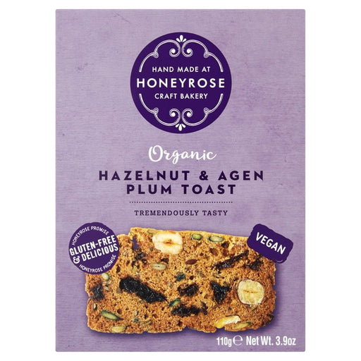 Honeyrose Hazelnut & Agen Plum Toast 110g Botiga