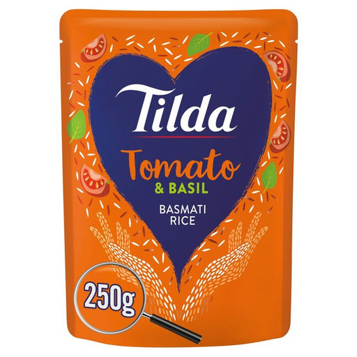 Tilda Microwave Tomato & Basil Basmati Rice 250g Botiga