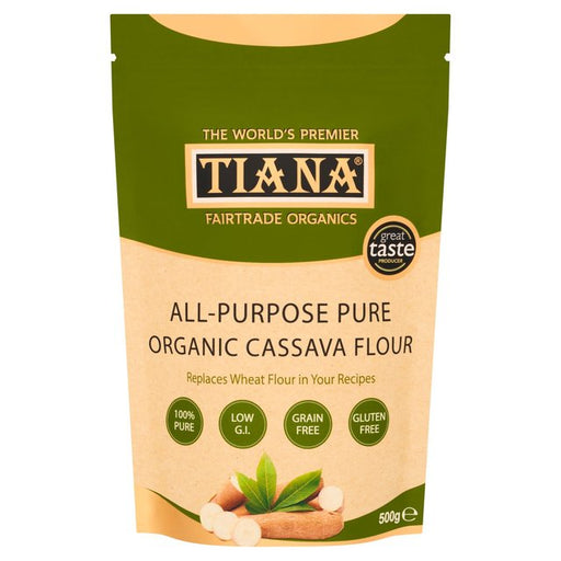 Tiana Fairtrade Organics All Purpose Cassava Gluten Free Flour 500g Botiga