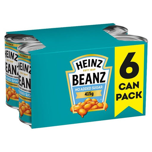 Heinz No Added Sugar Tinned Baked Beans 6 x 415g Botiga