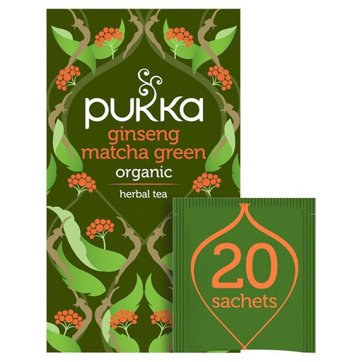 Pukka Tea Ginseng Matcha Green Tea Bags 20 per pack Botiga