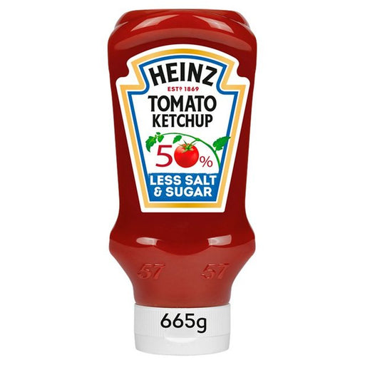 Heinz Tomato Ketchup 50% Less Sugar & Salt 665g Botiga