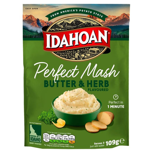 Idahoan Butter & Herb Mash 109g Botiga