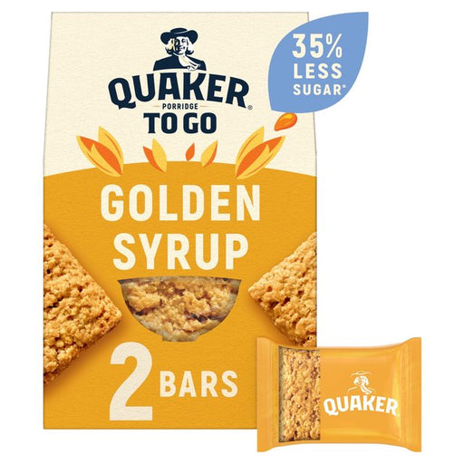 Quaker Porridge To Go Golden Syrup Breakfast Bars 2 per pack Botiga