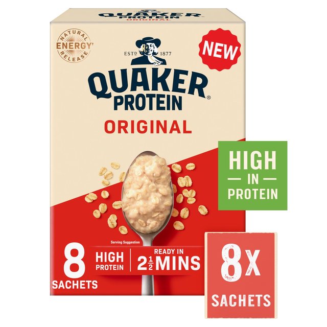 Quaker Oat So Simple Protein Original Porridge Sachets Cereal 8 per pack Botiga