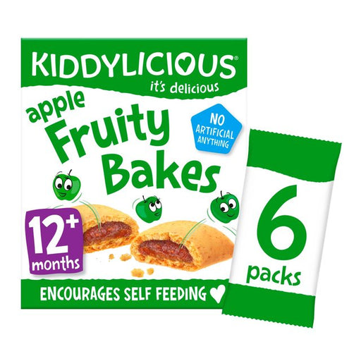 Kiddylicious Apple Fruity Bakes Baby Snacks Multi 6 x 22g Botiga